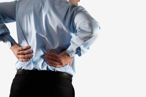 back pain in man